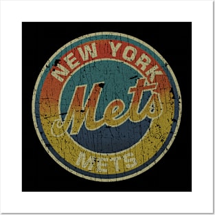 VINTAGE RETRO STYLE - NEW YORK METS BASEBALL 70S Posters and Art